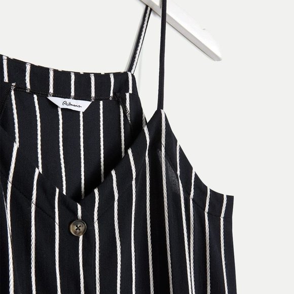 Buttoned-Front Striped Cami - Picture 2 of 5